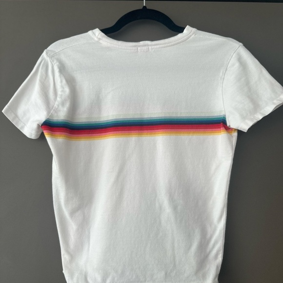 Brandy Melville Short Sleeve Rainbow Top - Picture 4 of 5